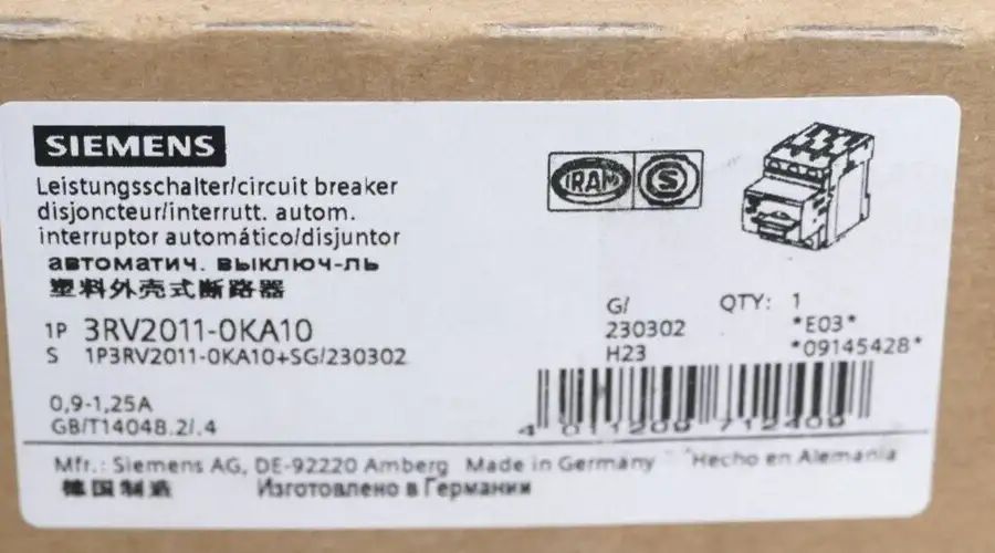 Модуль Siemens 3RV2011-0KA10