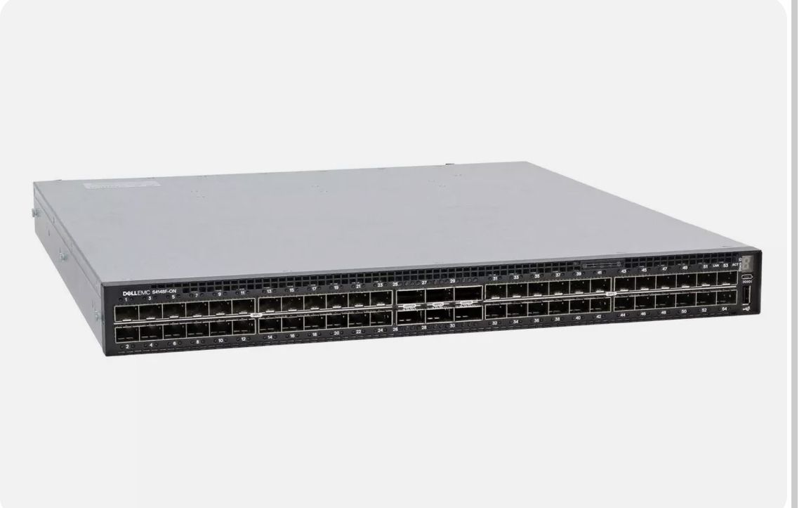 Коммутатор DELL S4148F-ON, 48х10GbE SFP+, 2xQSFP+, 4хQSFP28 100GbE, Air Flow From 2xPSU, 1U, OS10, 3YPSNBD